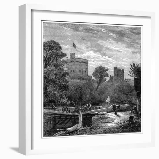 Old Windsor Lock, 1880-Robert Taylor Pritchett-Framed Giclee Print
