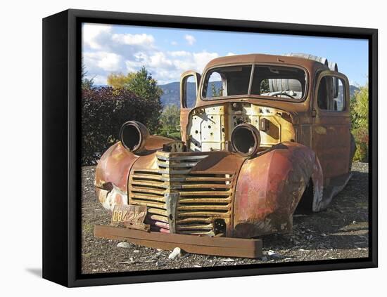 Old Wine Truck-Larry Hunter-Framed Stretched Canvas