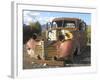 Old Wine Truck-Larry Hunter-Framed Photographic Print