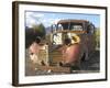 Old Wine Truck-Larry Hunter-Framed Photographic Print