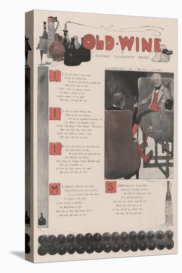 Old Wine-Cecil Aldin-Stretched Canvas