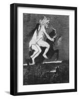 Old Witch and Young-null-Framed Art Print