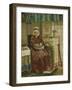 Old Woman by the Fireplace-August Allebe-Framed Art Print