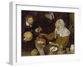 Old Woman Cooking Eggs, 1618-Diego Velazquez-Framed Giclee Print