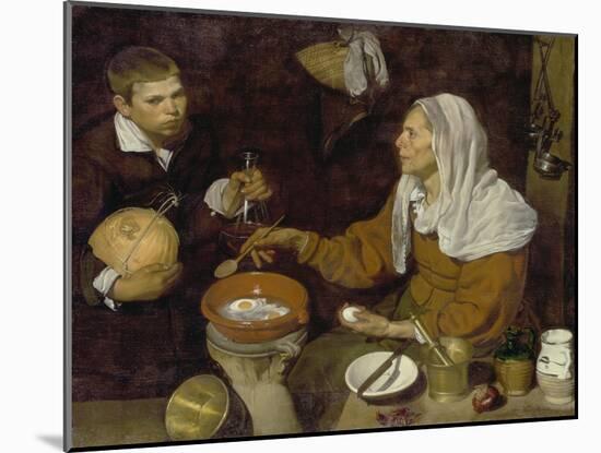 Old Woman Cooking Eggs, 1618-Diego Velazquez-Mounted Giclee Print