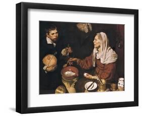 Old Woman Cooking Eggs-Diego Velazquez-Framed Art Print