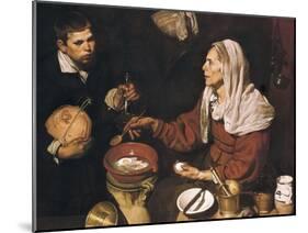 Old Woman Cooking Eggs-Diego Velazquez-Mounted Art Print