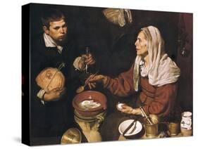 Old Woman Cooking Eggs-Diego Velazquez-Stretched Canvas