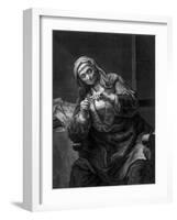 Old Woman Cutting Her Nails, 18th or 19th Century-J Haid-Framed Giclee Print