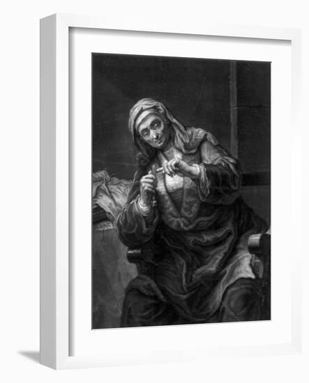 Old Woman Cutting Her Nails, 18th or 19th Century-J Haid-Framed Giclee Print