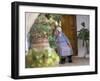 Old Woman Dozing at Monastery, Paleokastritsa, Corfu, Greek Islands, Greece-Hans Peter Merten-Framed Photographic Print