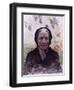 Old Woman (Dressed in Black, with Wisteria)-Giuseppe De Nittis-Framed Art Print