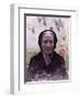 Old Woman (Dressed in Black, with Wisteria)-Giuseppe De Nittis-Framed Art Print