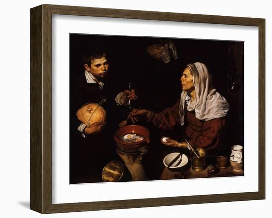 Old Woman Frying Eggs, 1618-Diego Velazquez-Framed Giclee Print