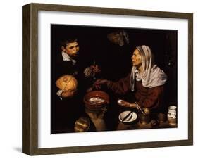 Old Woman Frying Eggs, 1618-Diego Velazquez-Framed Giclee Print