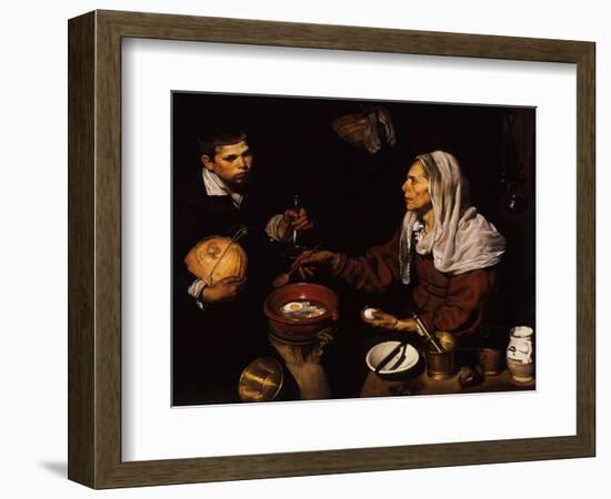 Old Woman Frying Eggs, 1618-Diego Velazquez-Framed Giclee Print