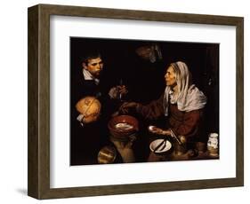 Old Woman Frying Eggs, 1618-Diego Velazquez-Framed Giclee Print