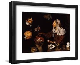 Old Woman Frying Eggs, 1618-Diego Velazquez-Framed Giclee Print