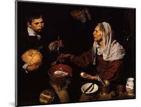 Old Woman Frying Eggs, 1618-Diego Velazquez-Mounted Giclee Print