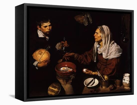 Old Woman Frying Eggs, 1618-Diego Velazquez-Framed Stretched Canvas