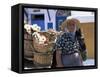 Old Woman, Hora, Mykonos, Cyclades, Greece-Gavin Hellier-Framed Stretched Canvas