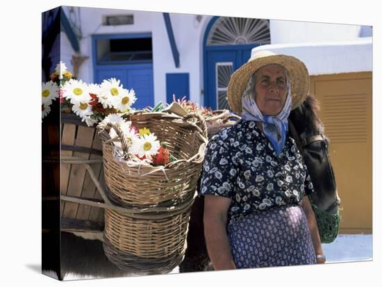 Old Woman, Hora, Mykonos, Cyclades, Greece-Gavin Hellier-Stretched Canvas