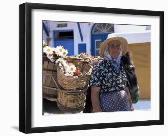 Old Woman, Hora, Mykonos, Cyclades, Greece-Gavin Hellier-Framed Premium Photographic Print