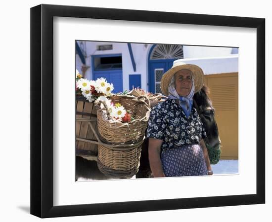 Old Woman, Hora, Mykonos, Cyclades, Greece-Gavin Hellier-Framed Photographic Print