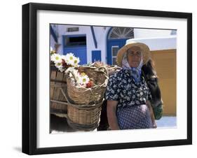 Old Woman, Hora, Mykonos, Cyclades, Greece-Gavin Hellier-Framed Photographic Print