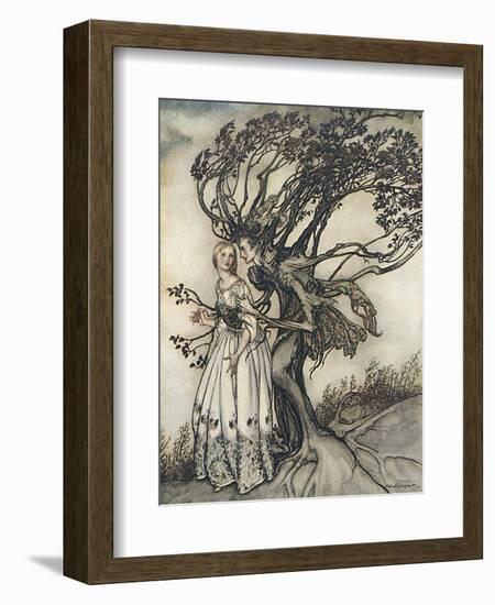 Old Woman in the Wood-Arthur Rackham-Framed Photographic Print