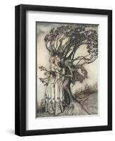 Old Woman in the Wood-Arthur Rackham-Framed Photographic Print