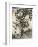 Old Woman in the Wood-Arthur Rackham-Framed Photographic Print
