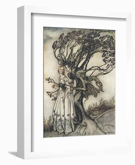 Old Woman in the Wood-Arthur Rackham-Framed Photographic Print