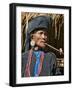 Old Woman of Small Ann Tribe in Traditional Attire Smoking a Pipe, Sittwe, Burma, Myanmar-Nigel Pavitt-Framed Photographic Print