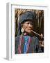 Old Woman of Small Ann Tribe in Traditional Attire Smoking a Pipe, Sittwe, Burma, Myanmar-Nigel Pavitt-Framed Photographic Print