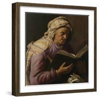 Old Woman Reading, 1626-1633-Jan Lievens-Framed Giclee Print