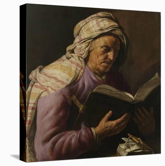Old Woman Reading, 1626-1633-Jan Lievens-Stretched Canvas
