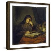 Old Woman Reading a Book-Abraham van Dyck-Framed Giclee Print