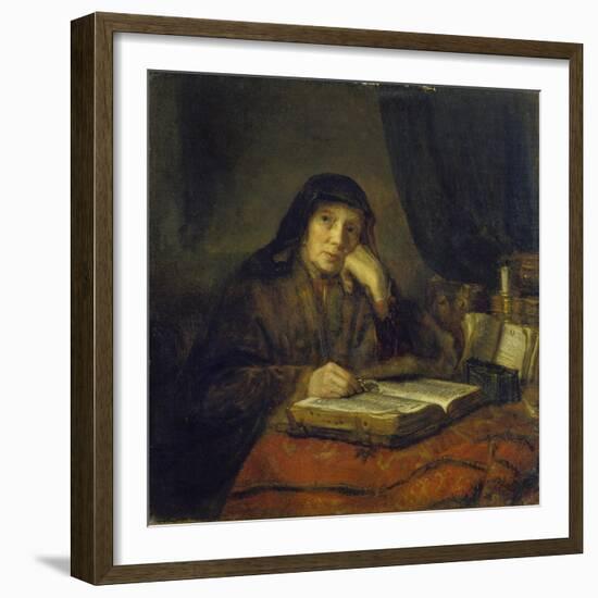 Old Woman Reading a Book-Abraham van Dyck-Framed Giclee Print