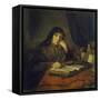 Old Woman Reading a Book-Abraham van Dyck-Framed Stretched Canvas