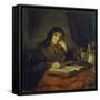 Old Woman Reading a Book-Abraham van Dyck-Framed Stretched Canvas