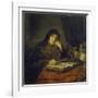 Old Woman Reading a Book-Abraham van Dyck-Framed Giclee Print