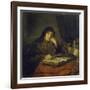 Old Woman Reading a Book-Abraham van Dyck-Framed Giclee Print