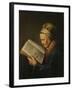 Old Woman Reading, c.1631-2-Gerrit or Gerard Dou-Framed Giclee Print