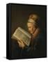 Old Woman Reading, c.1631-2-Gerrit or Gerard Dou-Framed Stretched Canvas