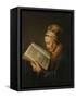 Old Woman Reading, c.1631-2-Gerrit or Gerard Dou-Framed Stretched Canvas