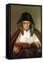 Old Woman, Reading-Rembrandt van Rijn-Framed Stretched Canvas