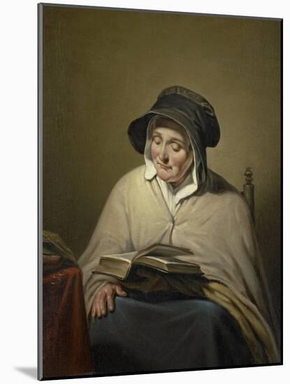 Old Woman Reading-Cornelis Kruseman-Mounted Art Print