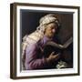 Old Woman Reading-Jan Lievens-Framed Art Print