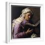 Old Woman Reading-Jan Lievens-Framed Art Print